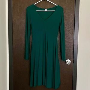 Old Navy Fit & Flare Empire Waist Jersey Dress in Victorian Jade